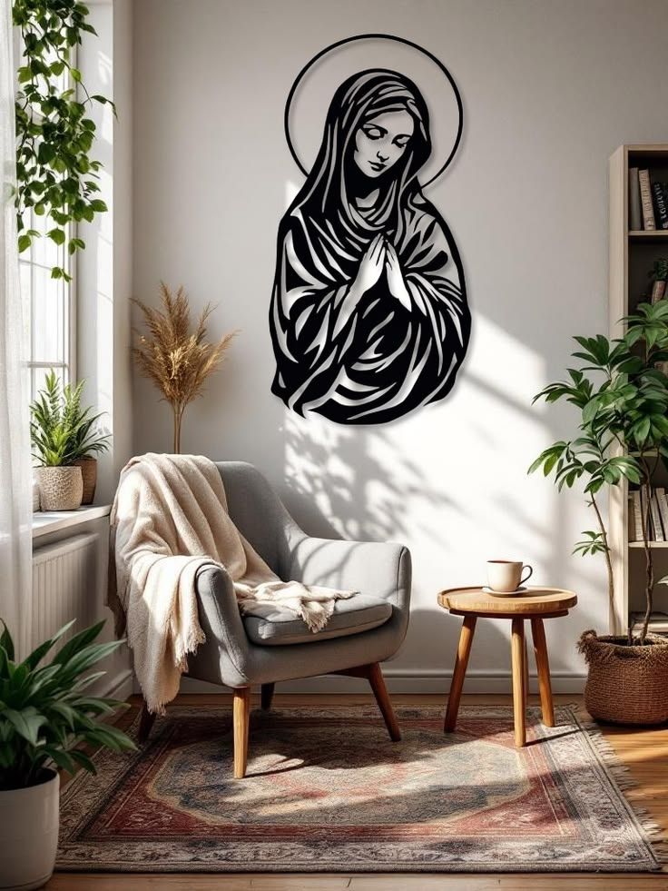 Custom acrylic laser religious wall art