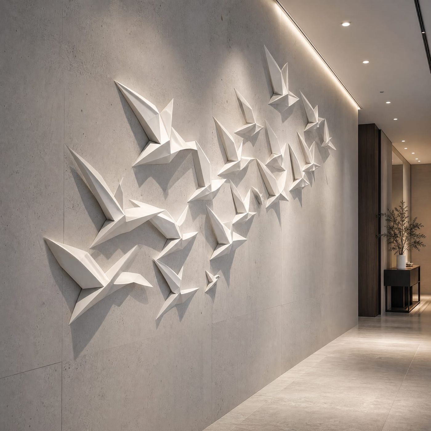 Abstract Fibreglass wall art