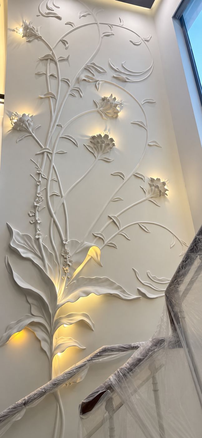 3d mural relief staircase work