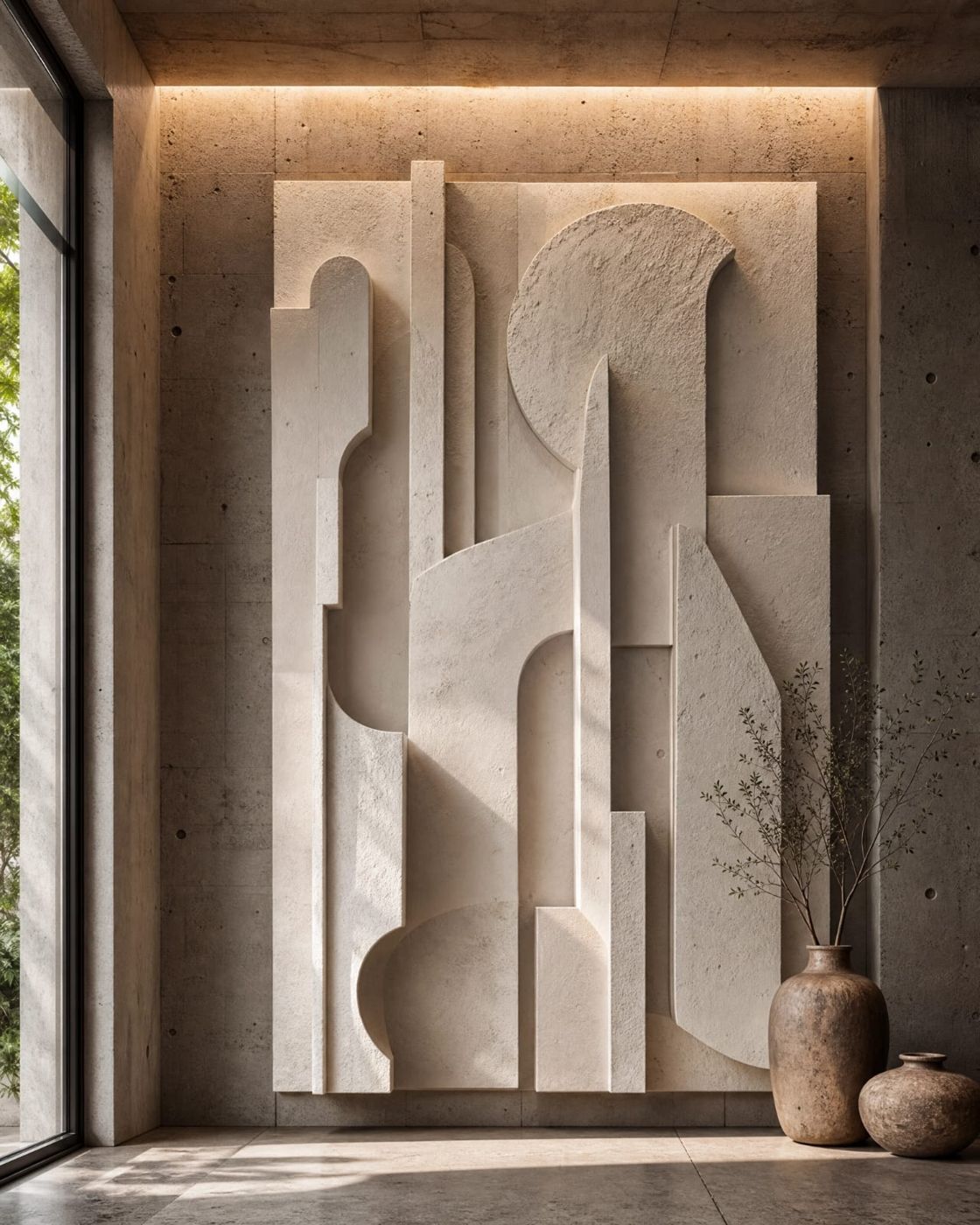 Abstract mural art for passage