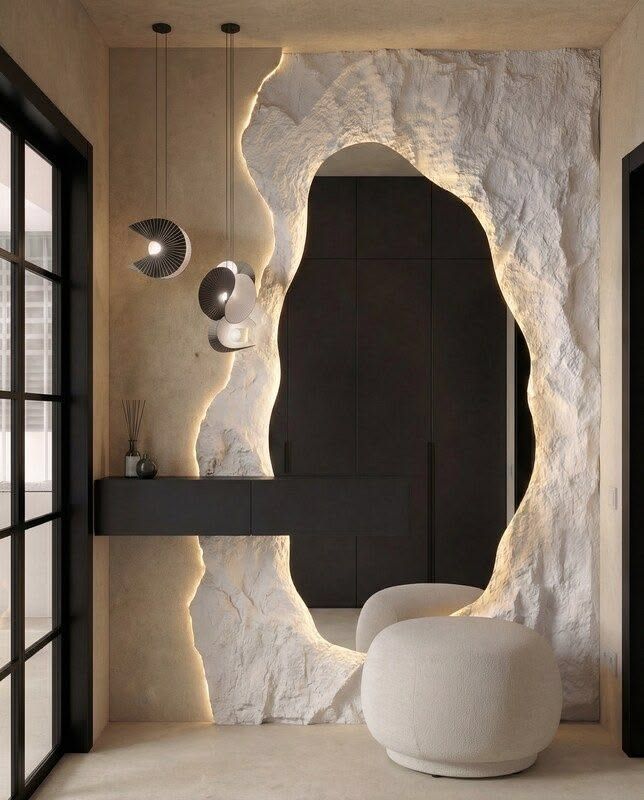 Custom Mirror Gypsum Work