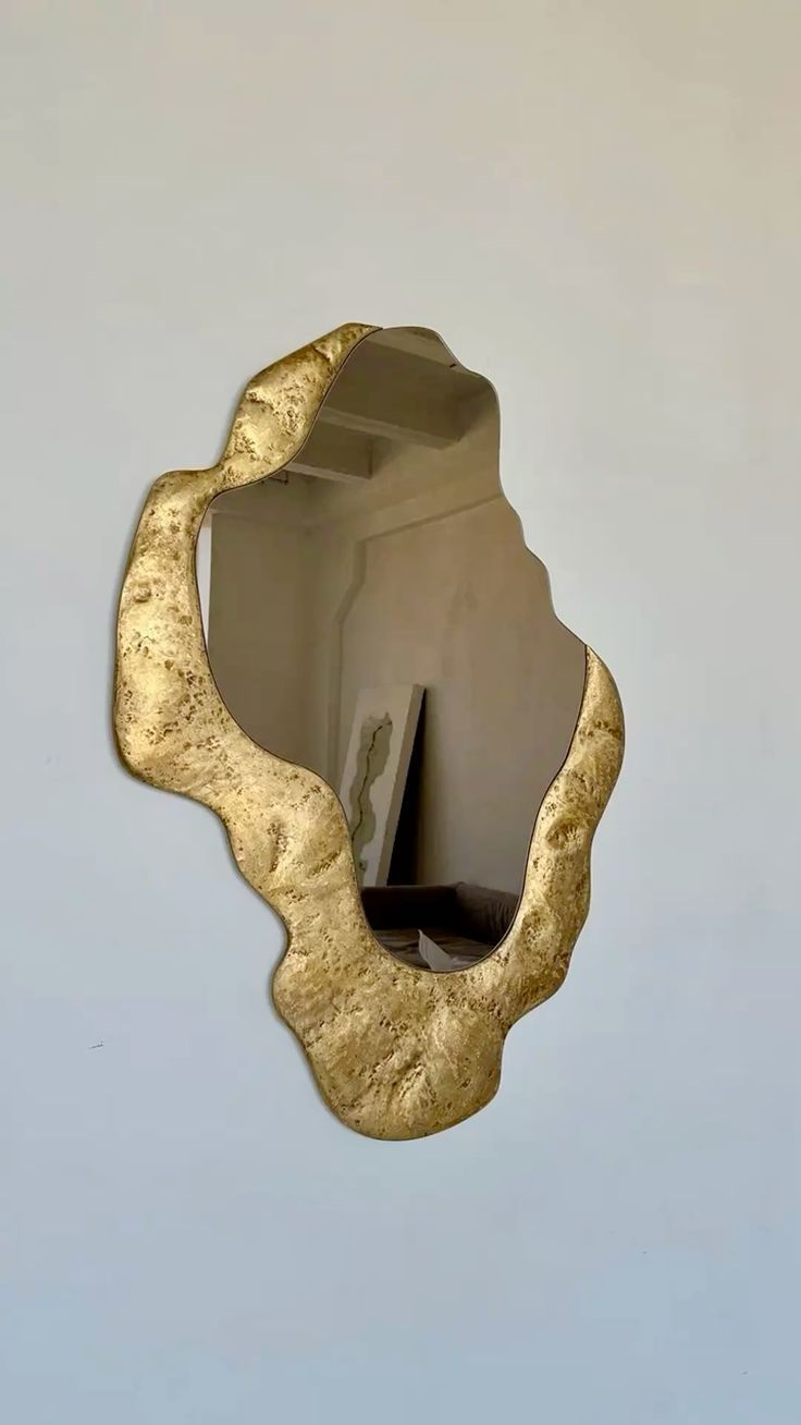 Mirror wall art with gypsum