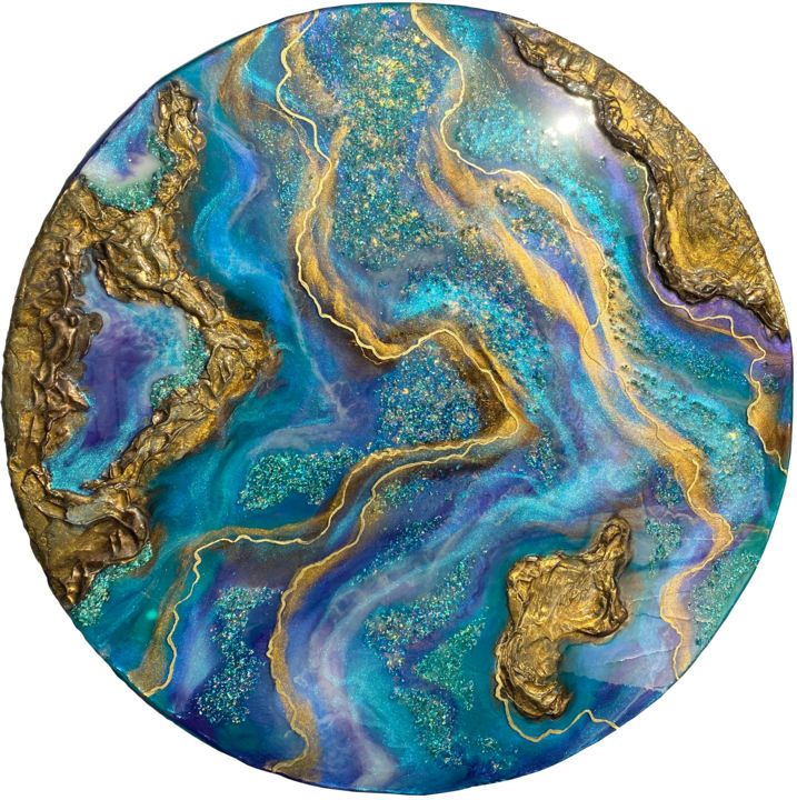 Abstract resin wall art ideas