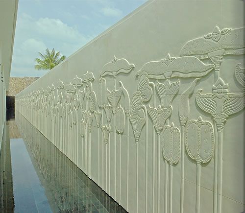 Gypsum wall art outdoor