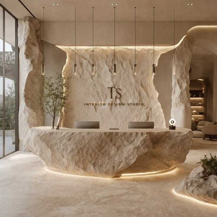 Custom wall and reception gypsum decor