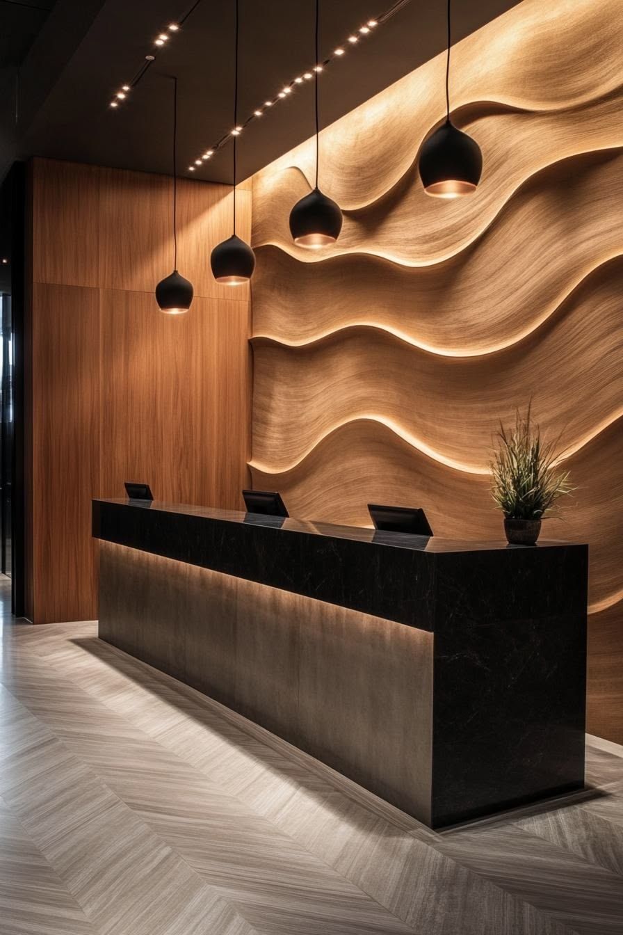 Reception wall art decor