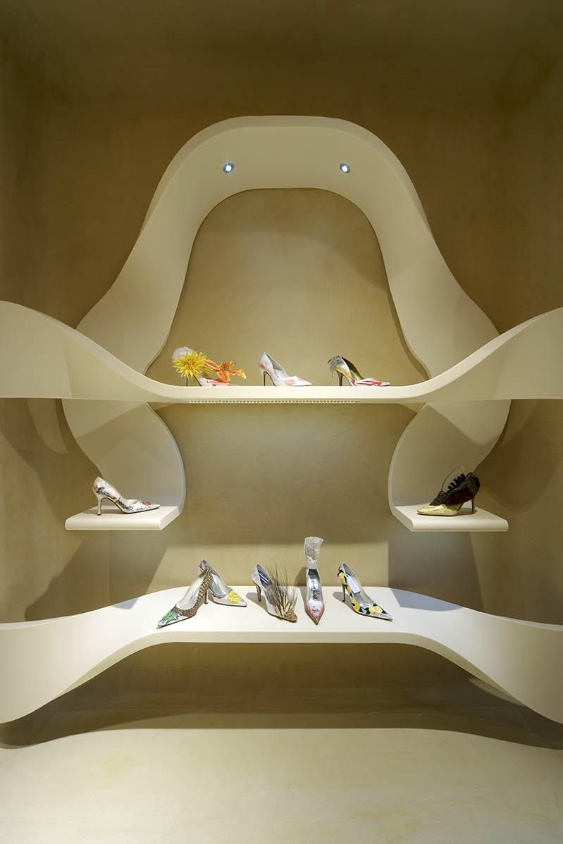 Custom wall shelf decor showroomom