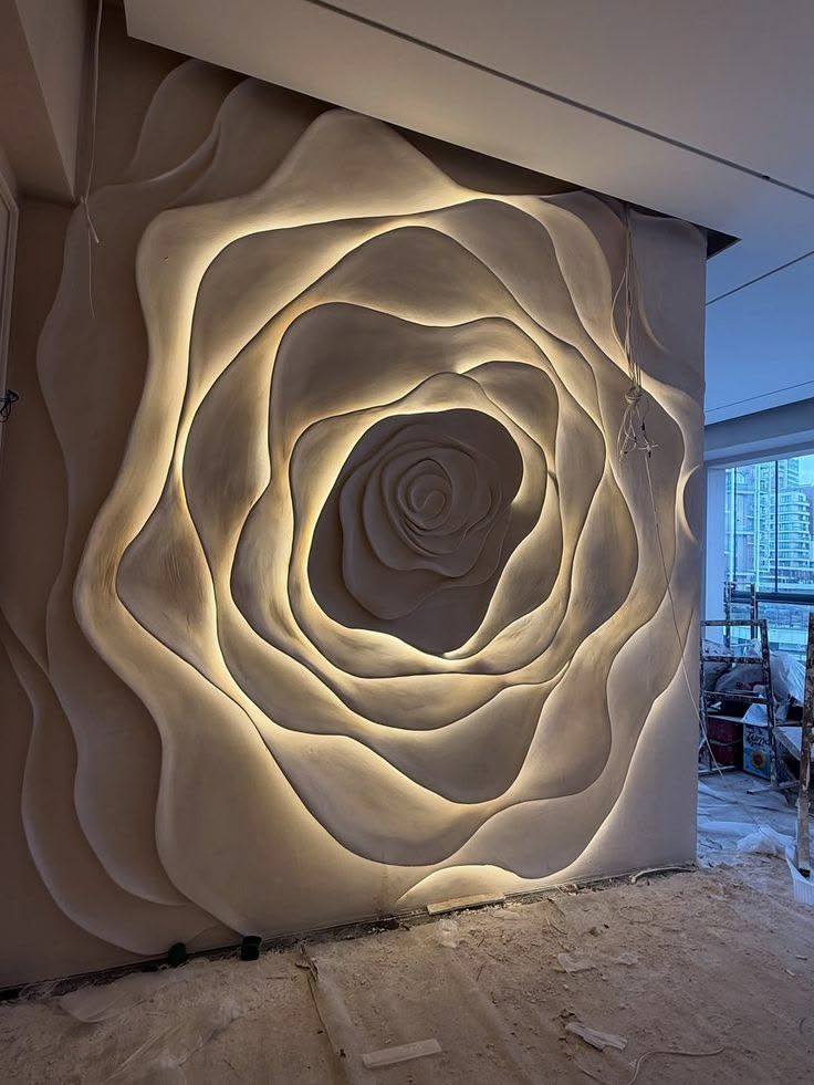 Custom flower living room decor