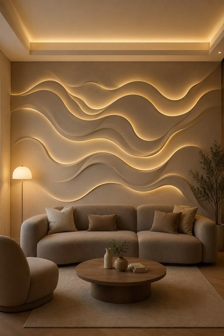Custom living room gypsum