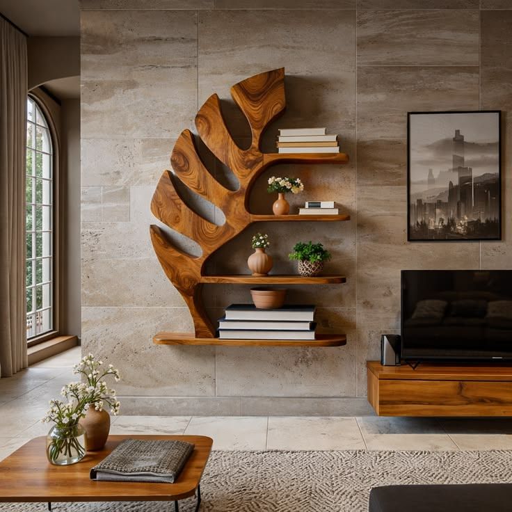 Wooden Book art Mural